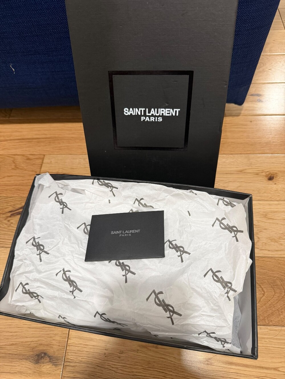 Saint Laurent Black Patent Logo Sculptural Heel Sandals - Picture 7 of 11